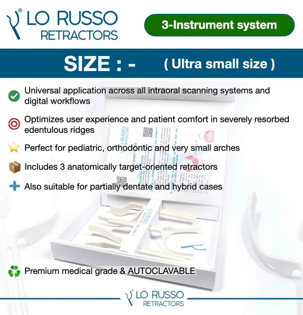 LO RUSSO RETRACTORS - dental retractor system Size - (Ultra Small)
